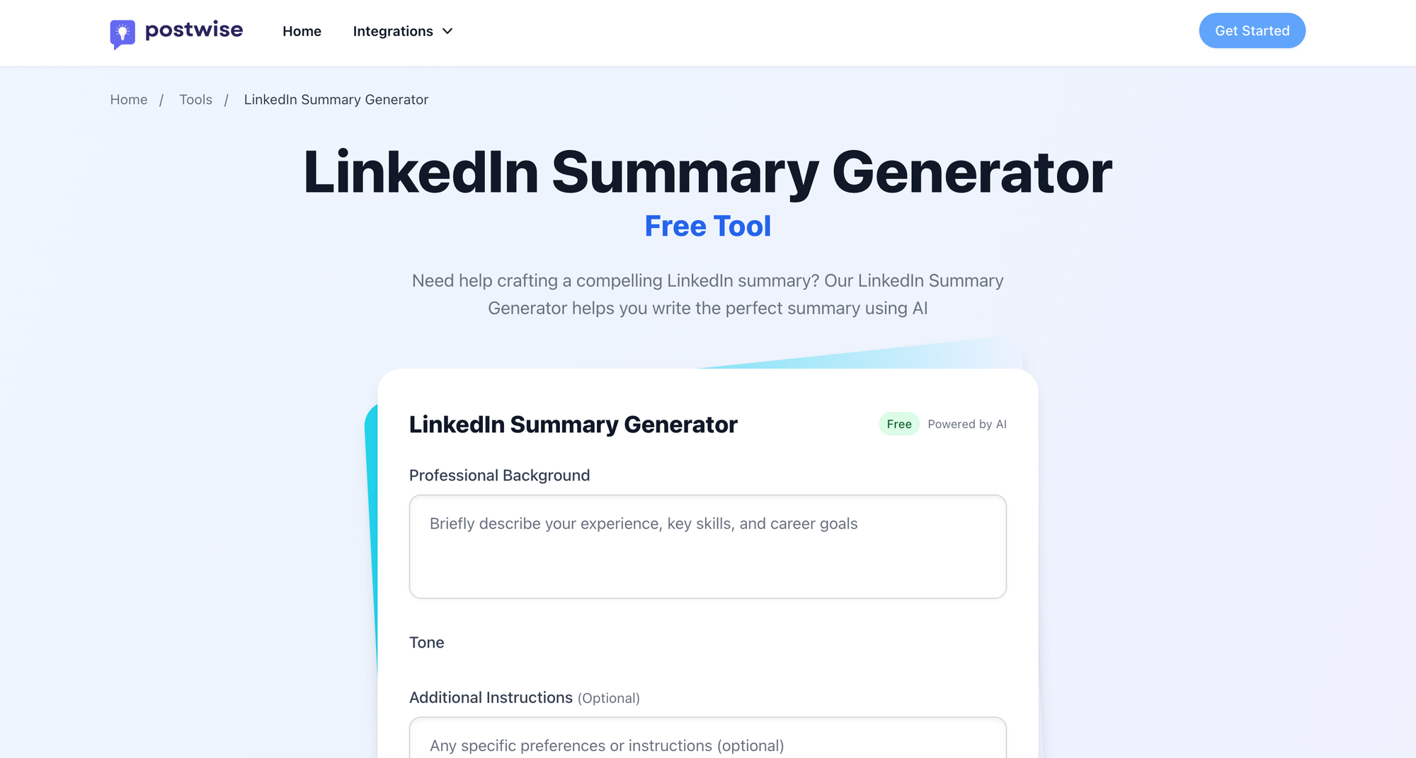 Postwise Linkedln Summary Generator